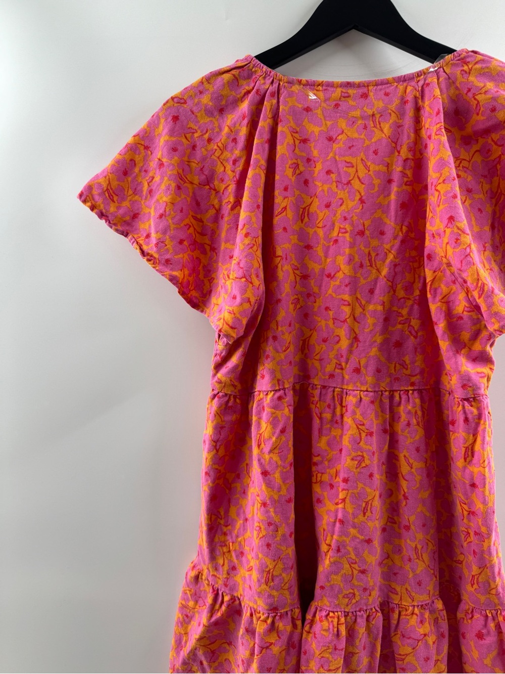 Universal Thread Pink Orange Floral Linen Blend Mini Dress – Women’s Medium - Picture 8 of 9